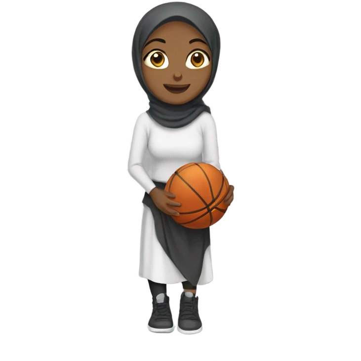 hijabis playing basketball emoji