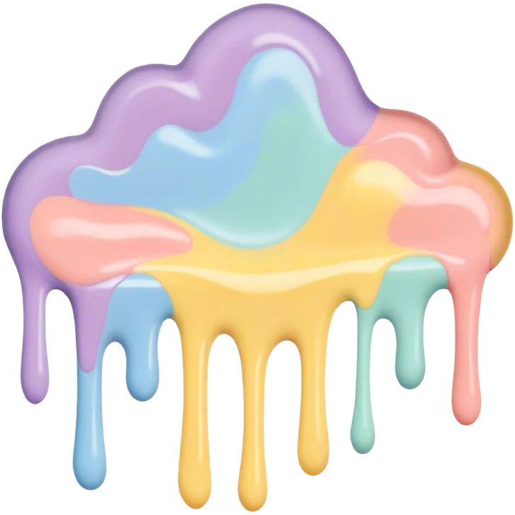 melted pastel paint colors  emoji
