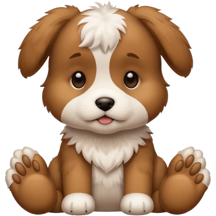 puppy with paws up in defeat emoji