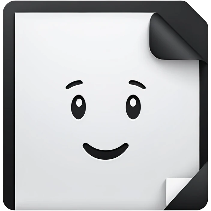 White Document file with large black “X” over it emoji