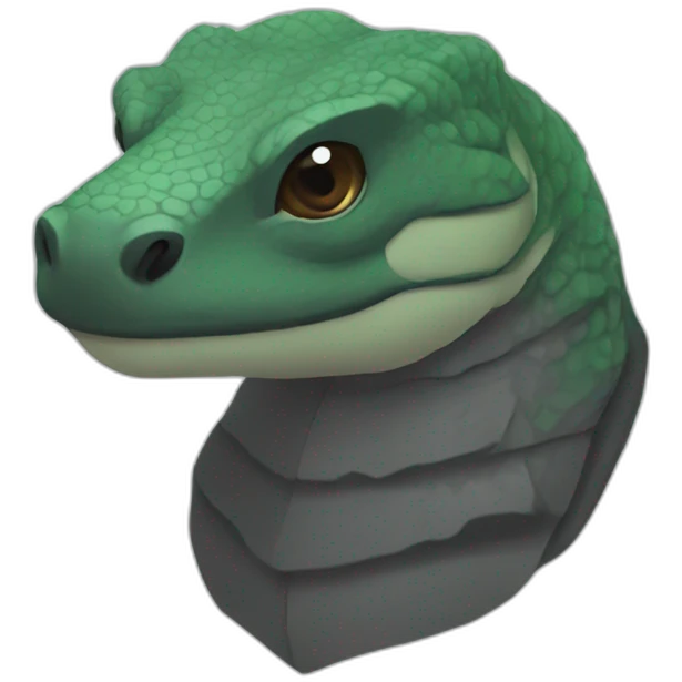 Komodo with beard emoji