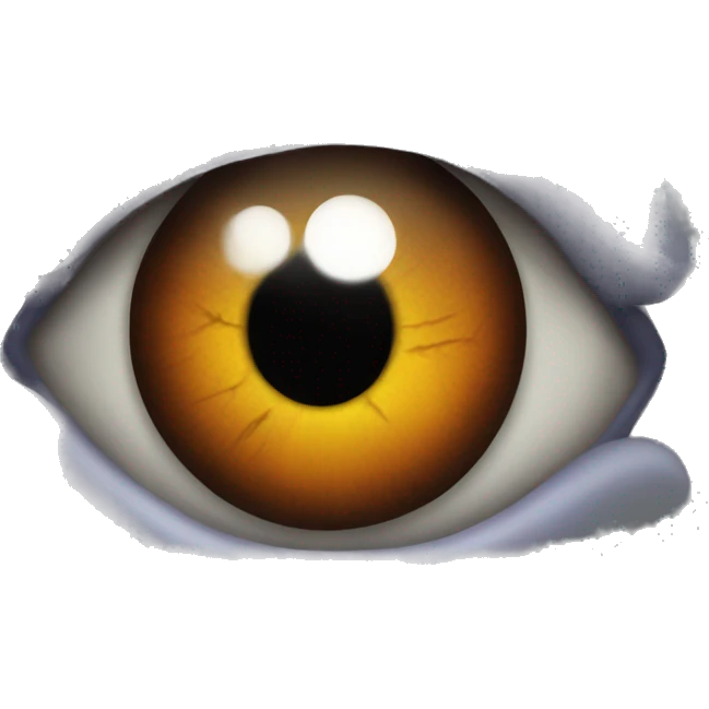 Spooky eye of a giant emoji