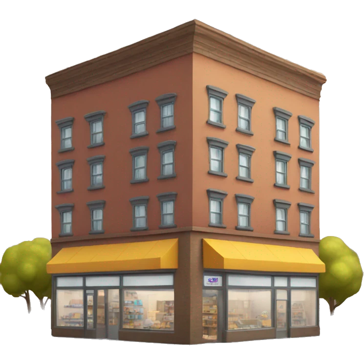 Store with apartments emoji