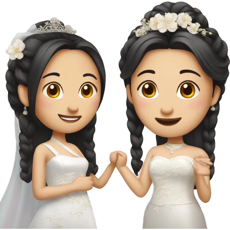 2 chinese brides emoji