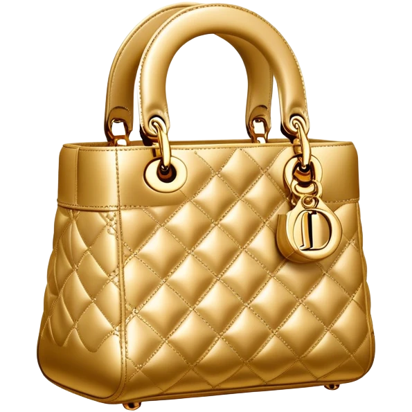 Lady Dior bag gold leather  emoji