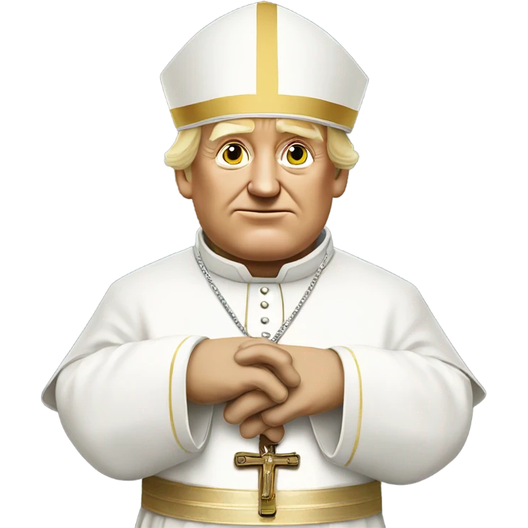 Donald Trump dressed as pope emoji