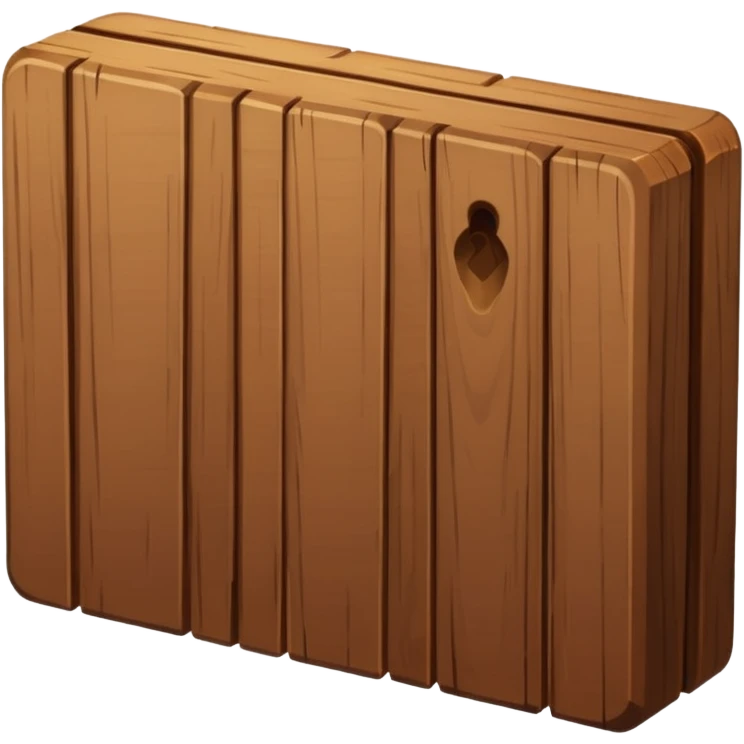 one cartoon like wood plank emoji