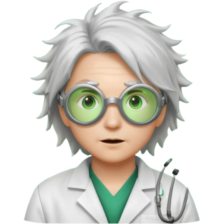 Appearance: Wild silver hair crackling with static electricity, goggles with flickering green lenses, lab coat with glowing circuit patterns.
Vibe: A time-bending genius obsessed with harnessing electricity and temporal flux. emoji