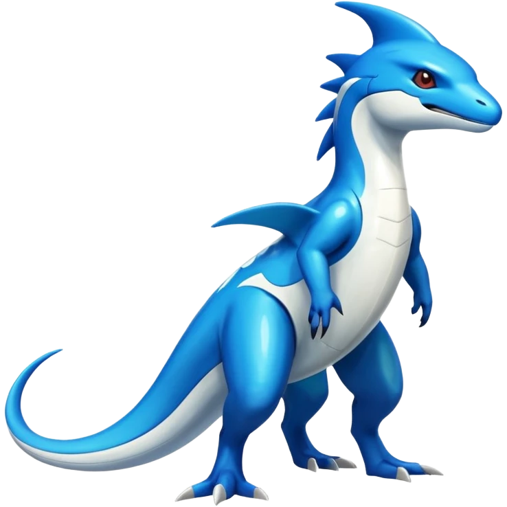 Shiny Glossy Oily Futuristic Latios-Gabite-Amaura-Salandit-Helioptile-fusion (full body) emoji