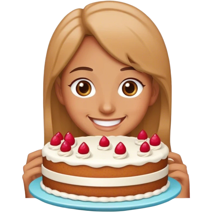 Love with cake emoji