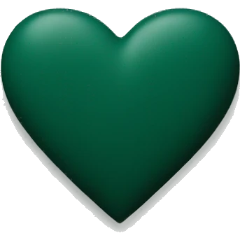 dark green matte heart emoji