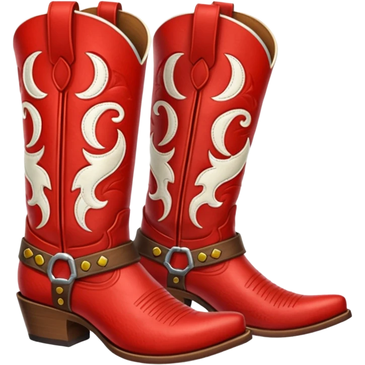 Red cowboy boots emoji
