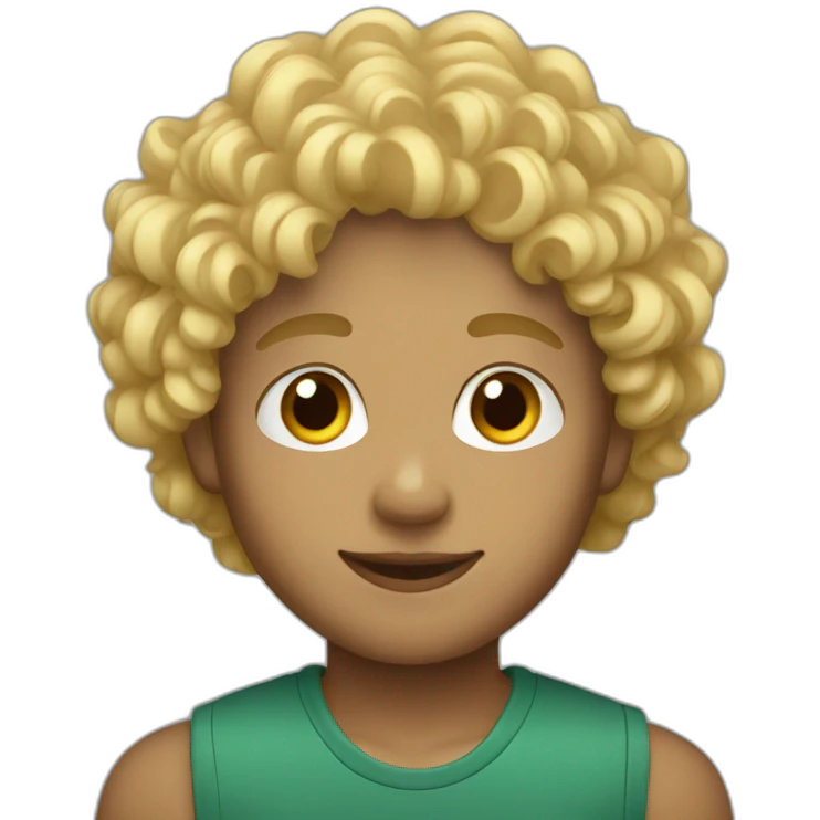 blonde curly mixed boy emoji