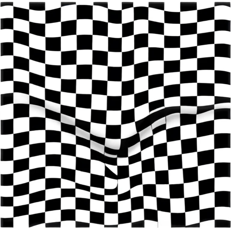 black and white checkered pattern emoji