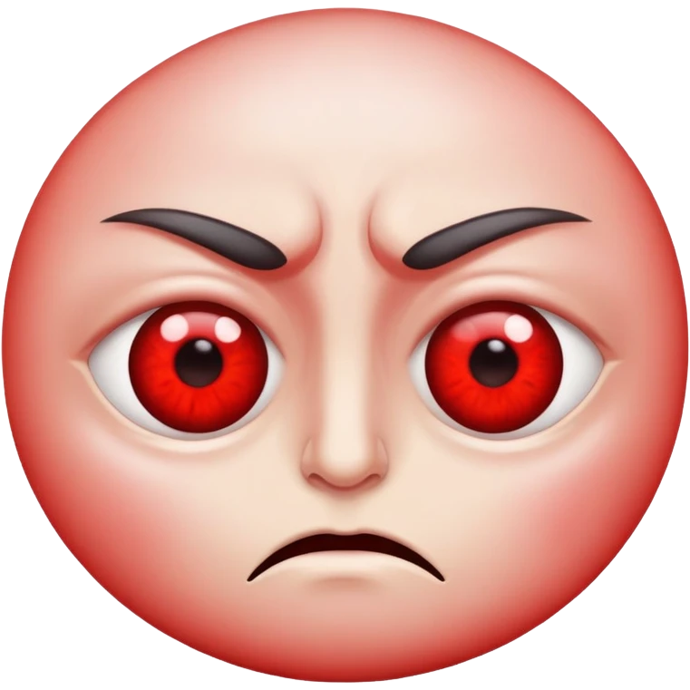 red irritated eyes emoji