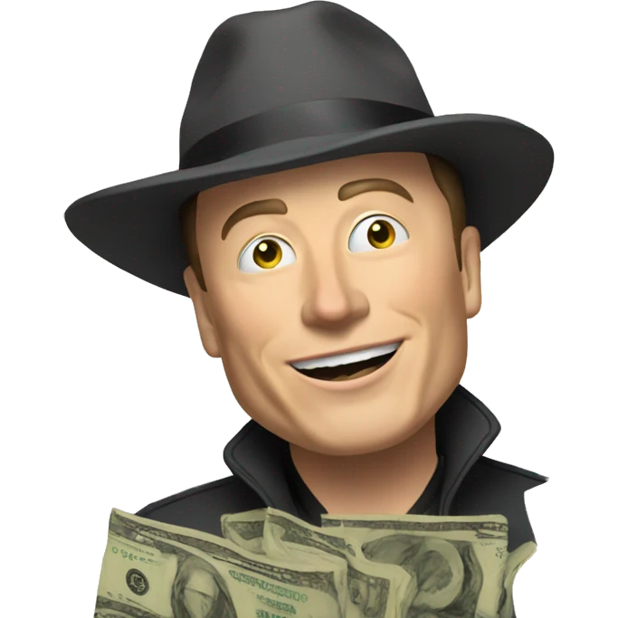 Elon Reeve Musk Counting money emoji