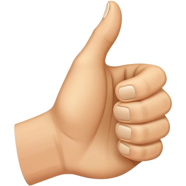 hand with thumbs up and the thumb slightly bend emoji