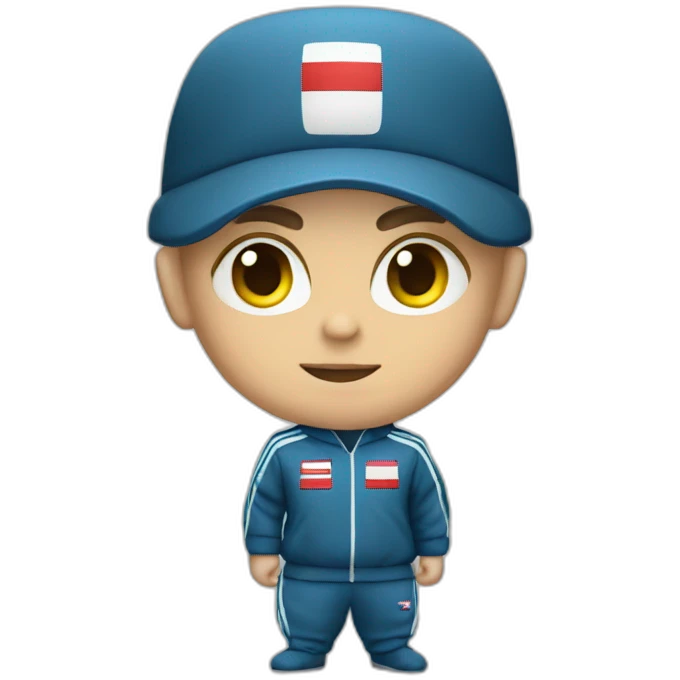 slavic army midget stands in a track suit emoji