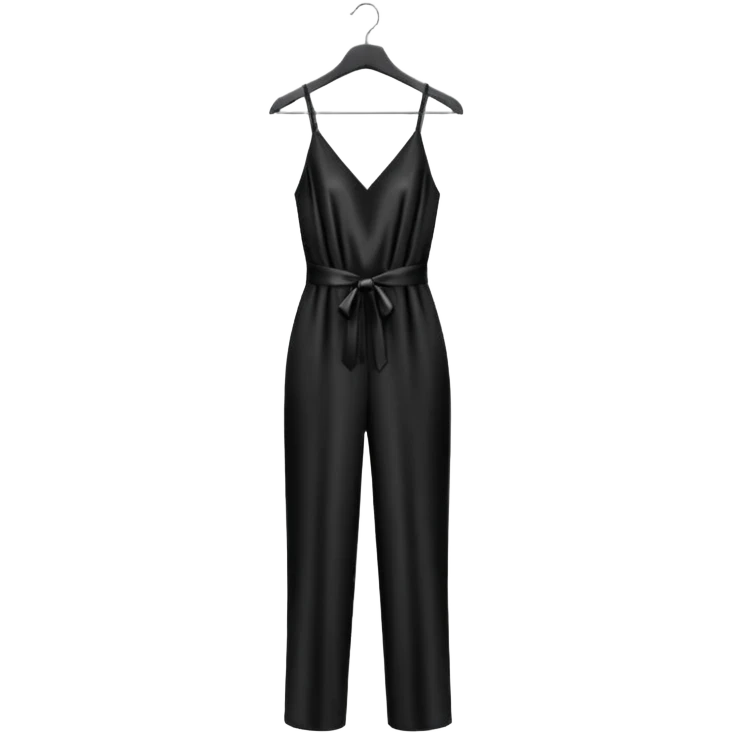 black jumpsuit on hanger emoji