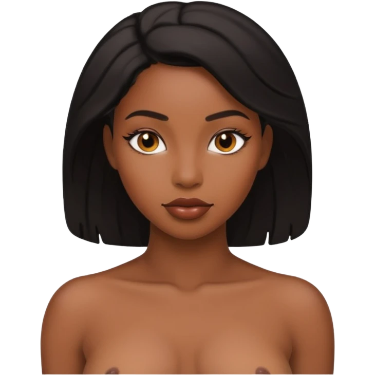 Femme nue noire emoji