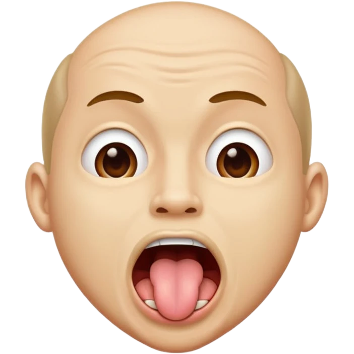 man on his knees with his mouth open and tongue out as a beautiful foot is coming from above him to be placed in his mouth emoji