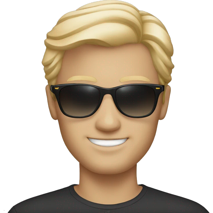 blonde hair man with cartier precious sunglasses emoji