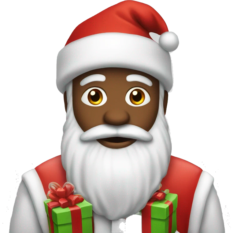 Santa claus with presents  emoji