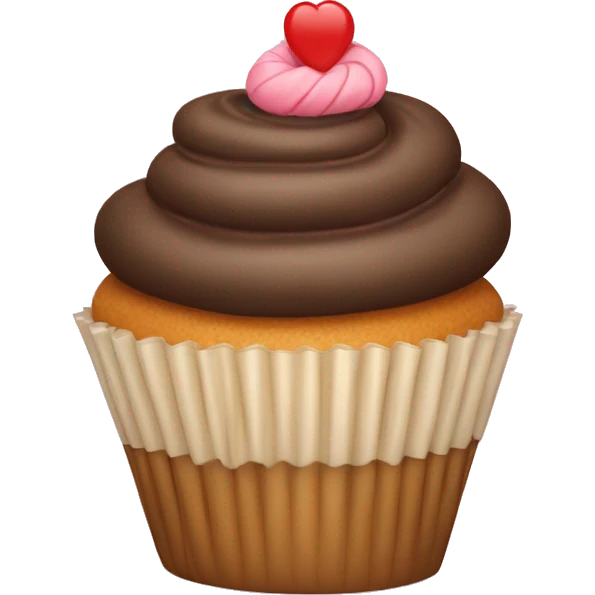 Cupcake with ribbon on top emoji