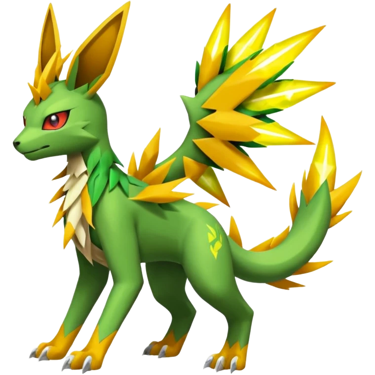 Flygon-Zygarde-Electrike-Jolteon-Manectric-Fakémon-fusion, full body emoji