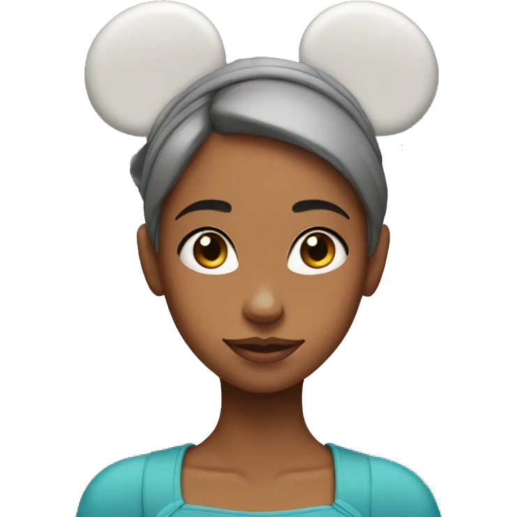 Girl with Mickey ears headband emoji