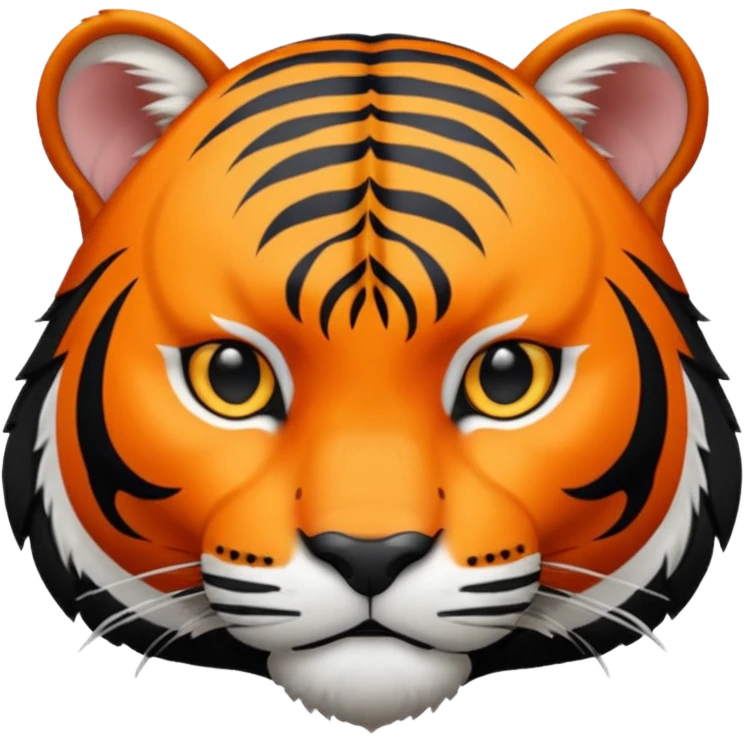 Black coloured tiger emoji