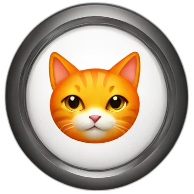 cat in orange Shiny ring emoji