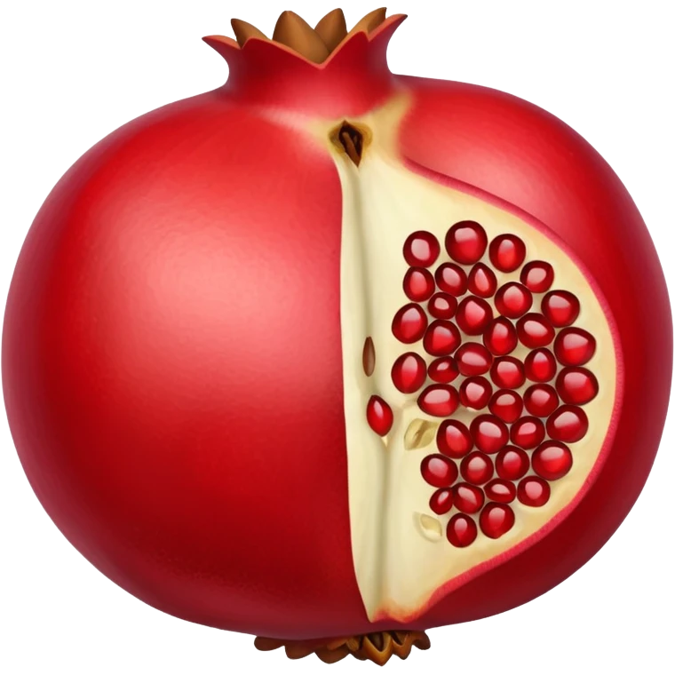 A pomegranate with visible seeds emoji