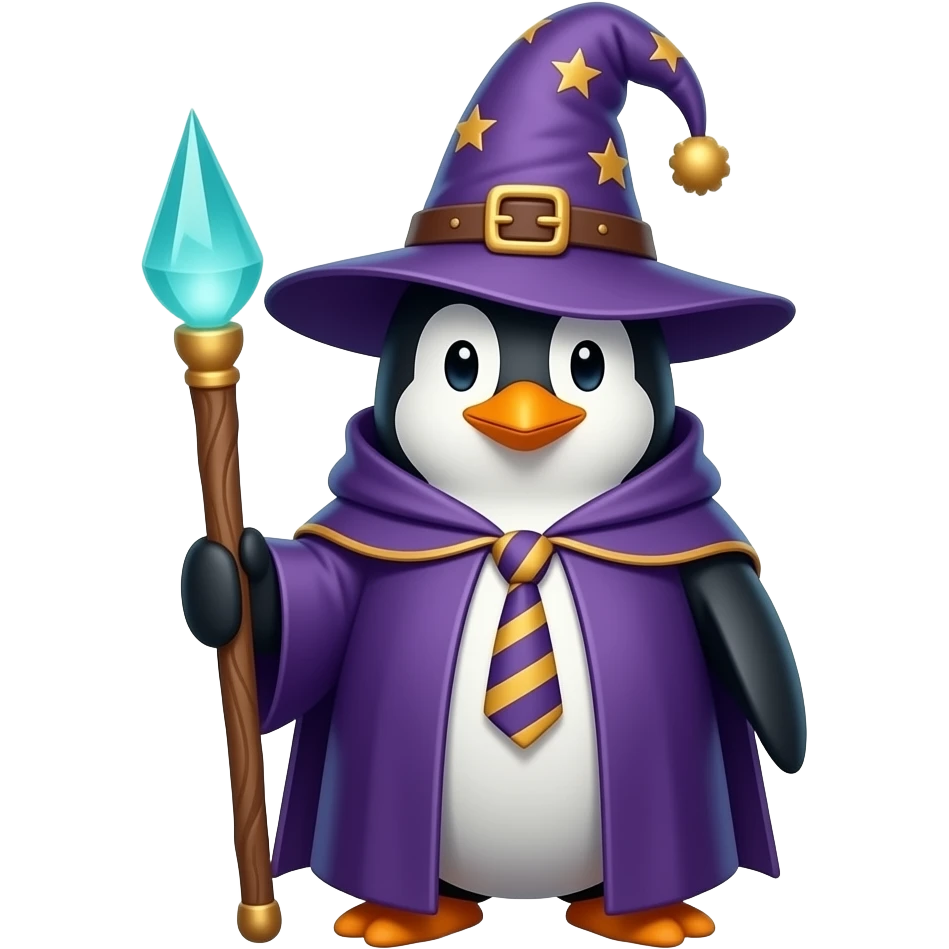 Penguin Wizard emoji