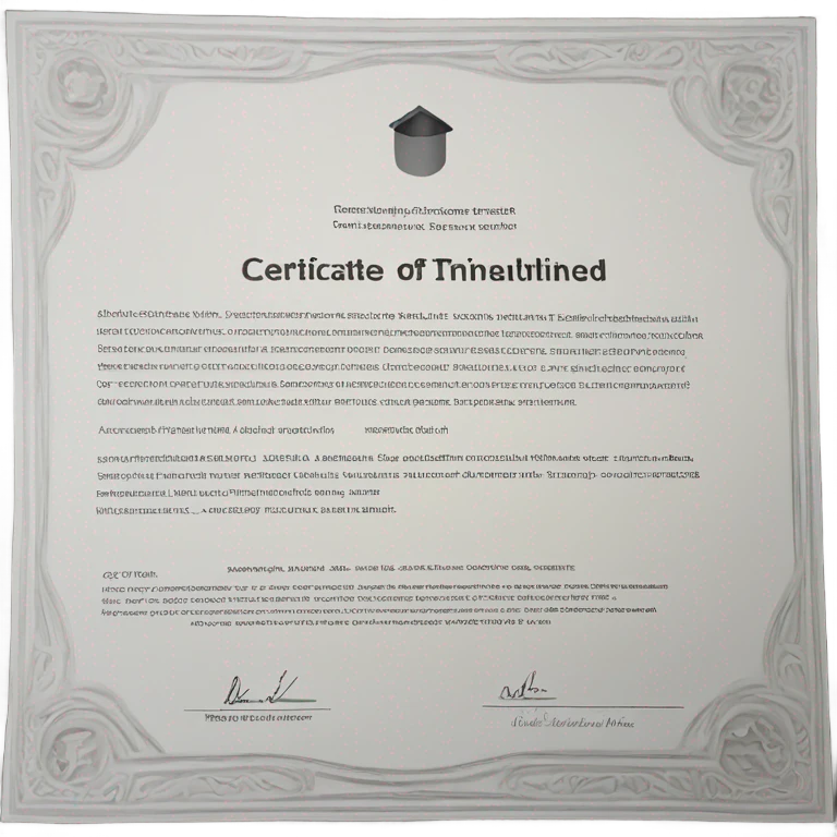 White certificate for Computer Science  emoji