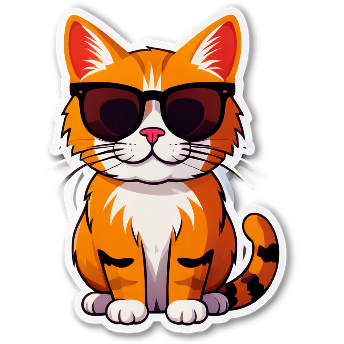 Cat with sunglasses emoji