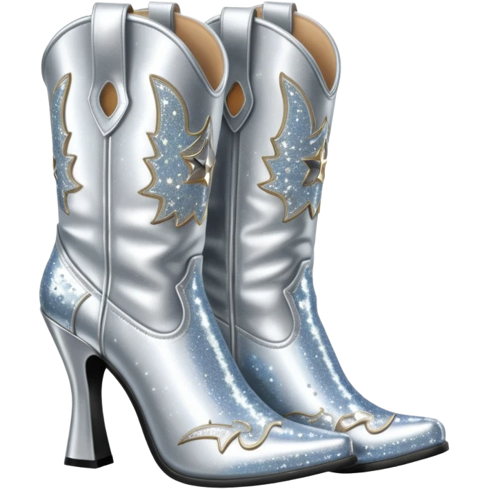 Disco cowgirl boots emoji