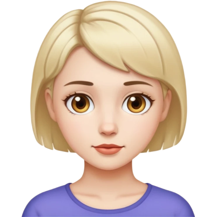 short hair fair girl  emoji