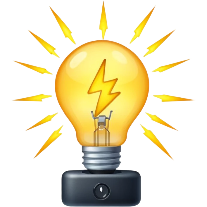 Light with sparks emoji