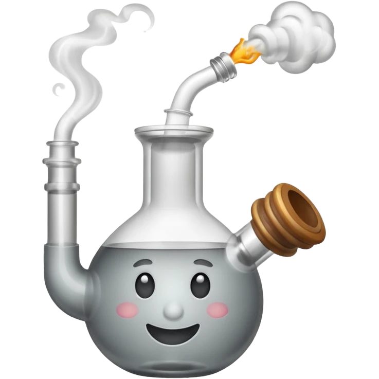 Bong with smoke emoji