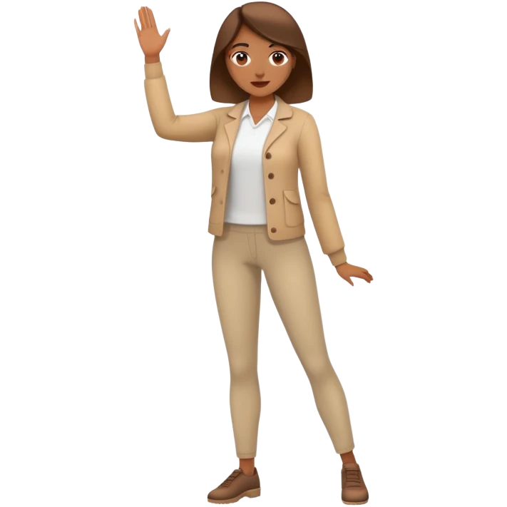 Full body woman in A pose emoji