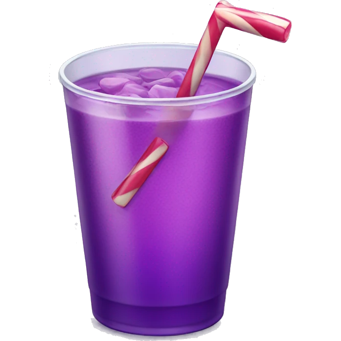 Purple drink with candy emoji