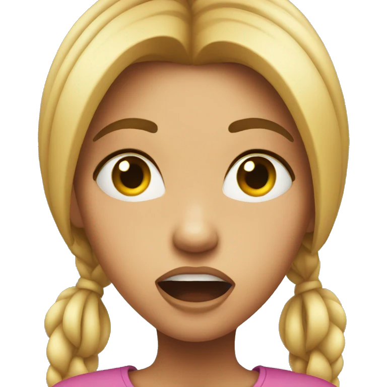 A girl Shock face emoji
