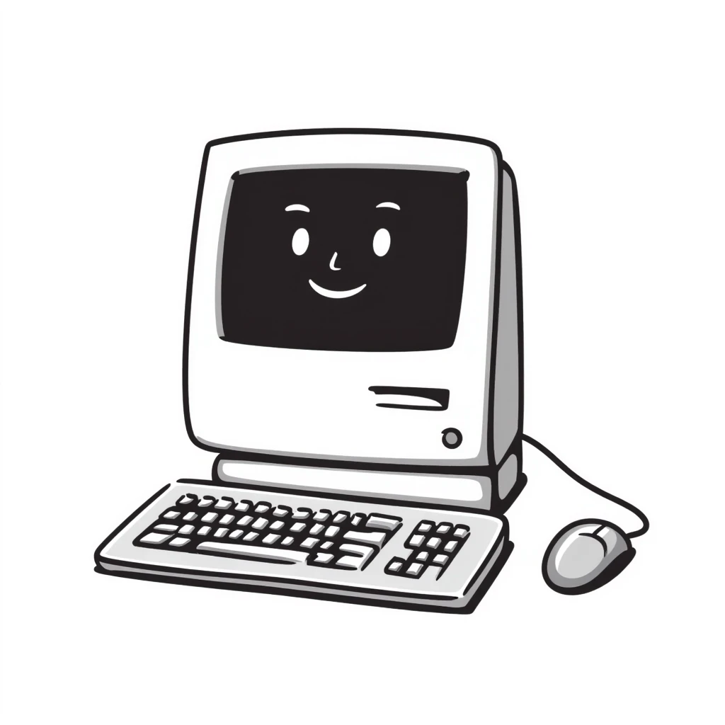 old Macintosh computer emoji