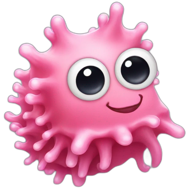 cute pink sea slug emoji