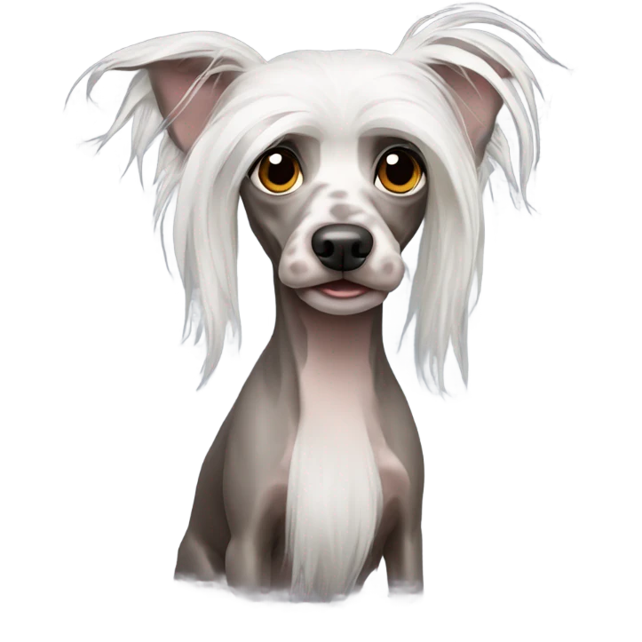 Chinese crested dog  emoji