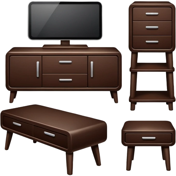 fancy modern wooden furniture set emoji