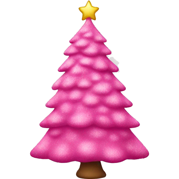 Pink Christmas tree  emoji