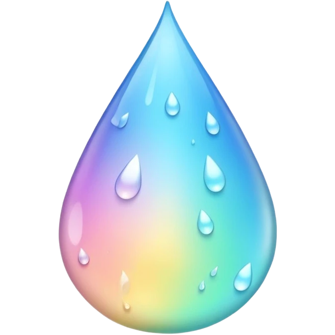 Pastel raindrop emoji