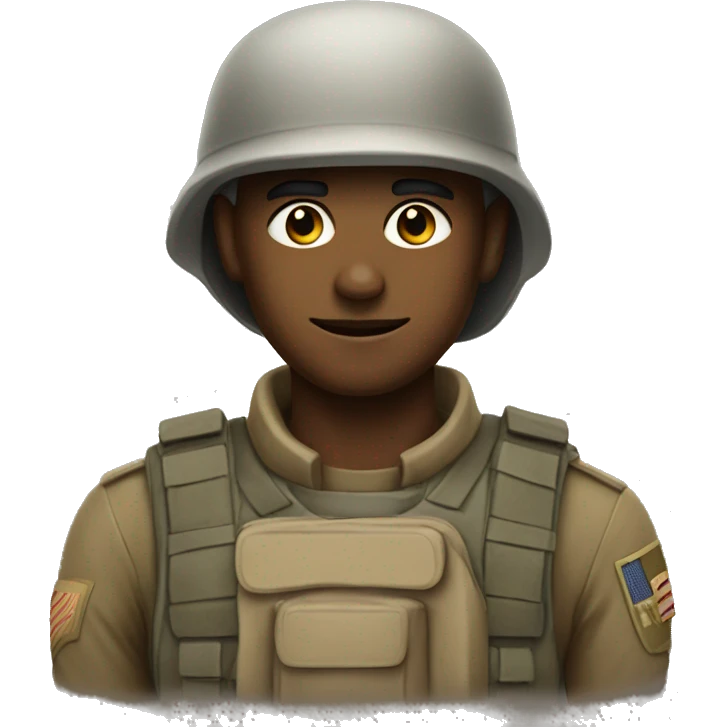 A soldier soluting. emoji